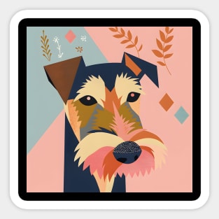 70s Welsh Terrier Vibes: Pastel Pup Parade Sticker